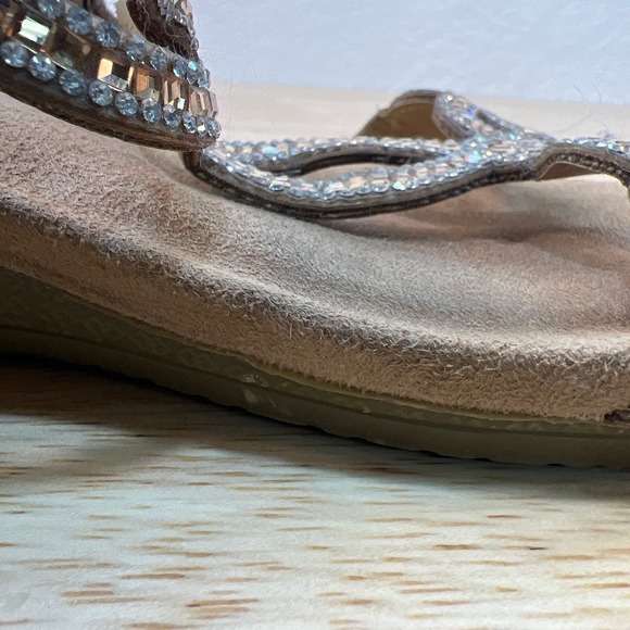 SAIMEITU Gold sling back wedge sandals‎ size 39 - Picture 11 of 12